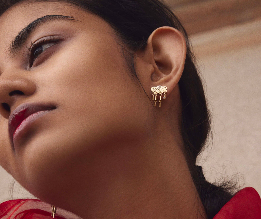 Cloud Water Stud - Venice Jewellery