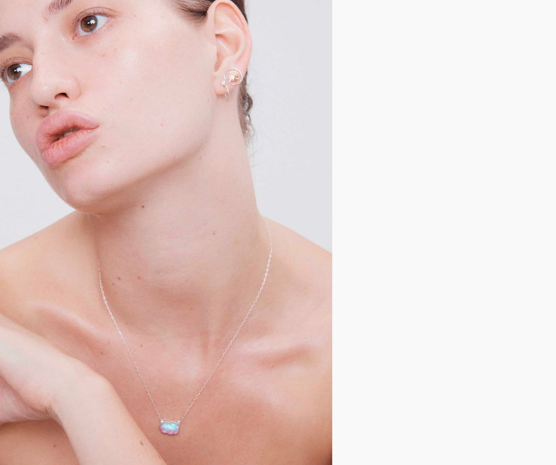 Cloud Necklace Blue Gold Dreaming - Venice Jewellery