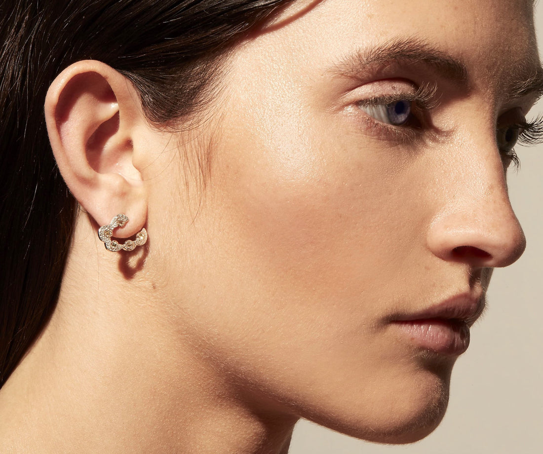 Disappearing Cloud Stud Peridot - Venice Jewellery