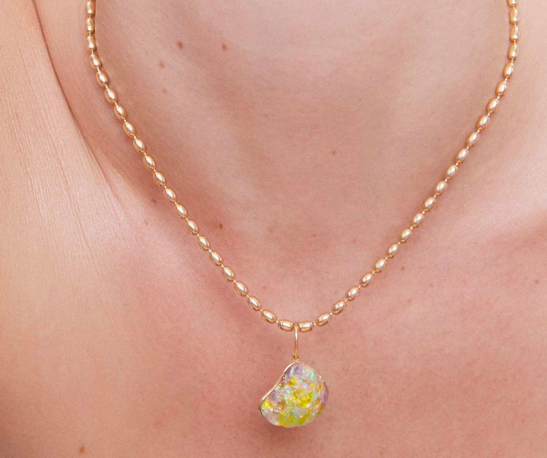 Fluorescent Sea Algae Necklace - Venice Jewellery