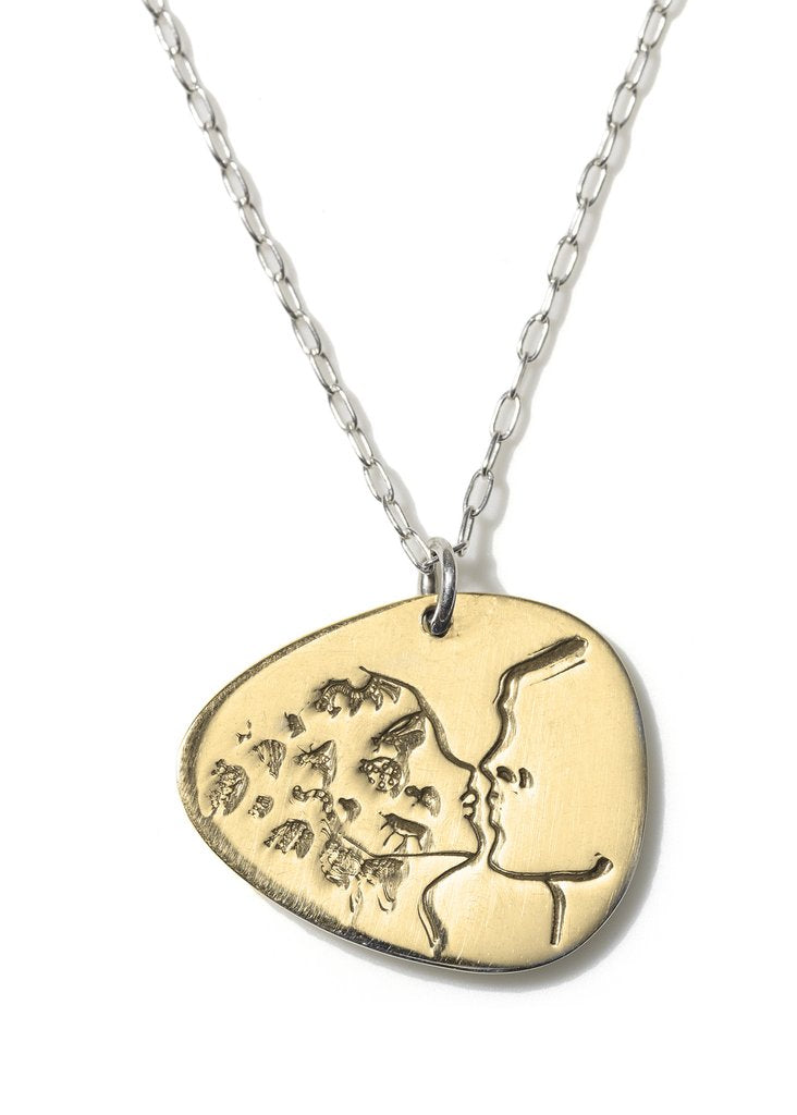 Flying Insect Lovers Necklace - Silver / gold - Venice Jewellery