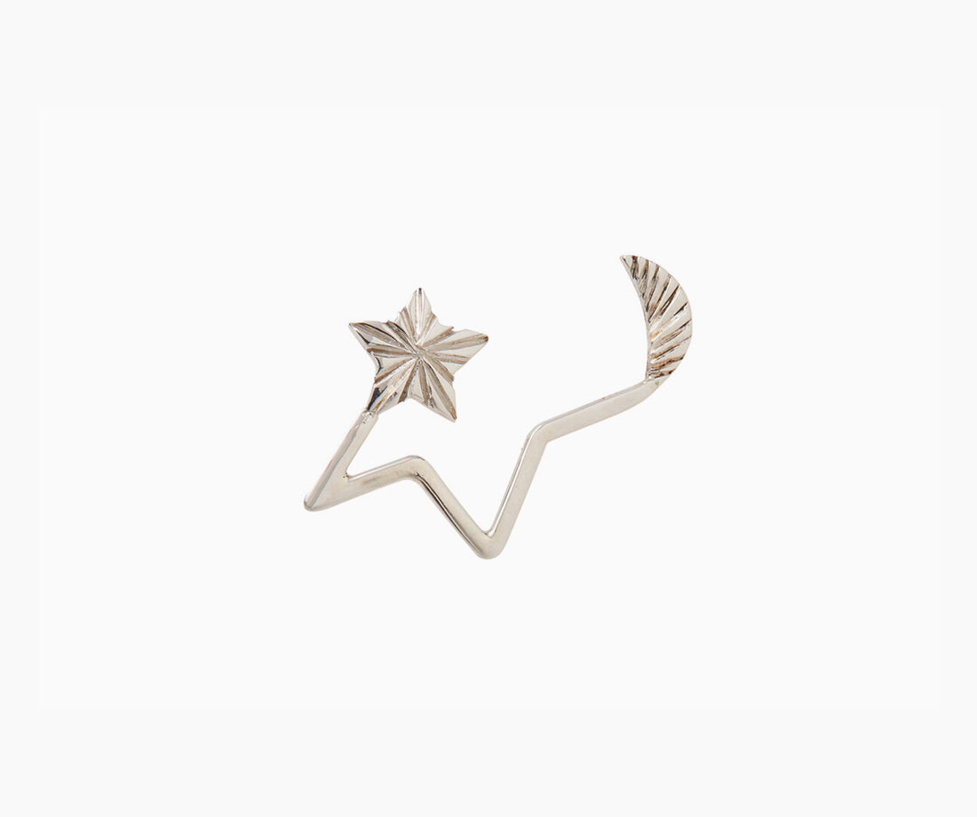 Atlas Star and Moon Stud - Venice Jewellery