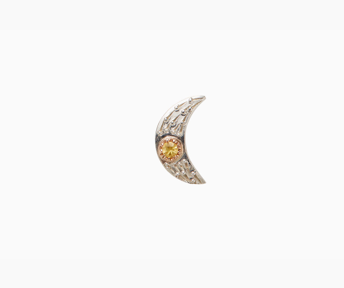 Merope Moon Stud - Venice Jewellery