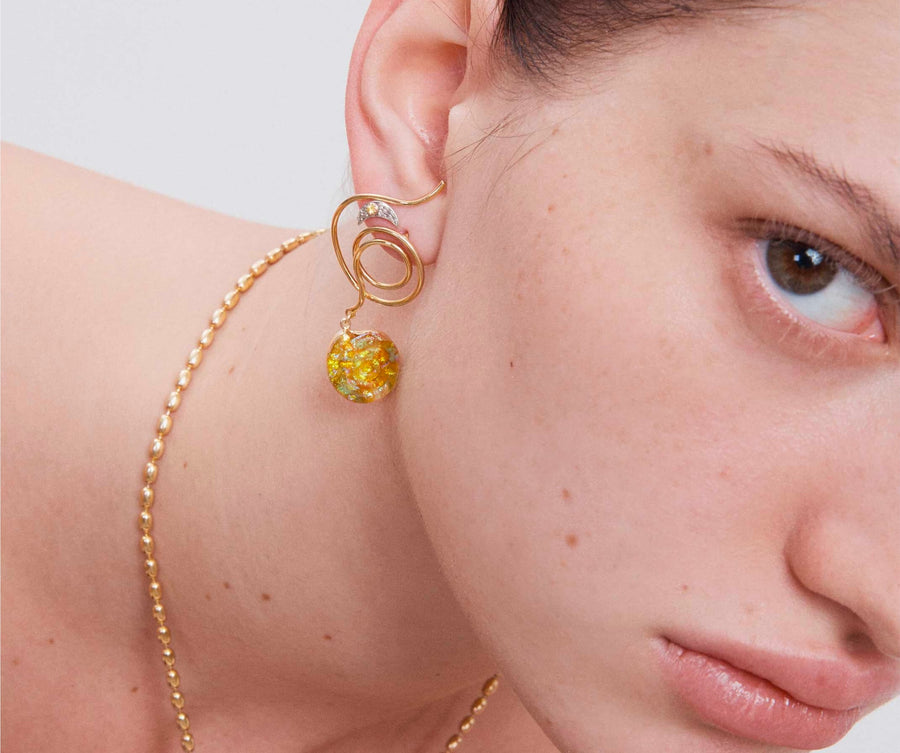 Merope Moon Stud - Venice Jewellery